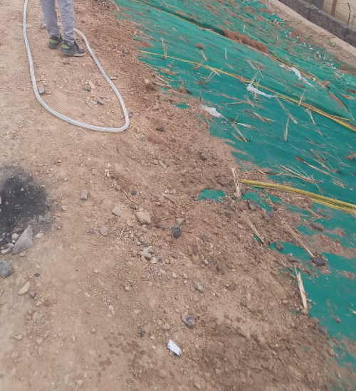 Installation of Coirmat at Prayagraj Railway Project